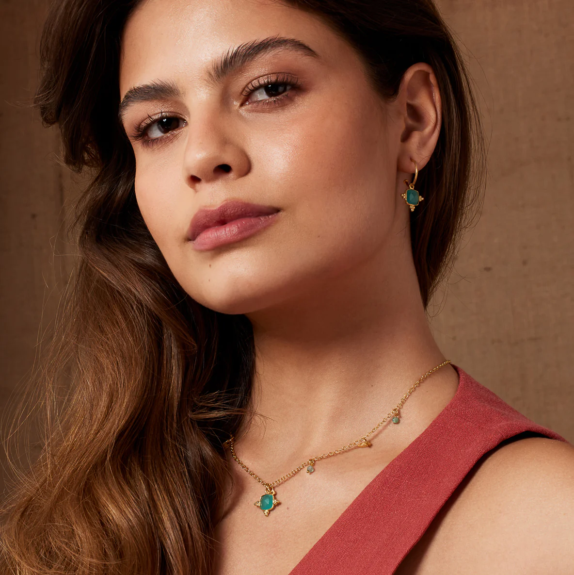 Asia Necklace Aqua Chalcedony - Image 4