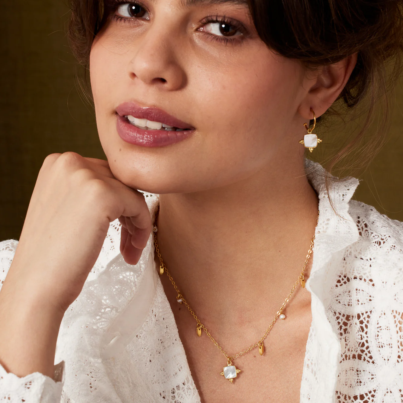 Asia Earrings Mother of Pearl - Image 3