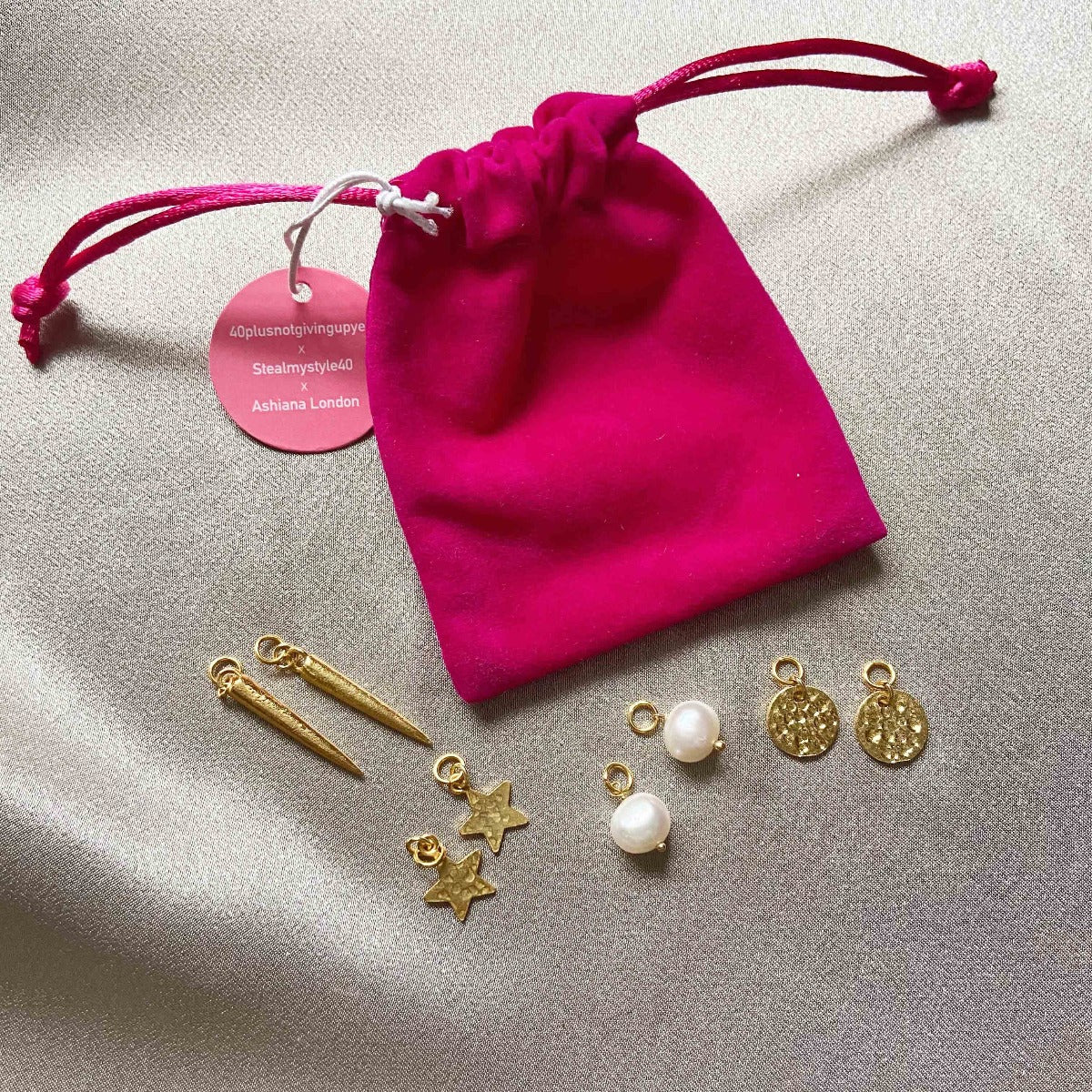 Bowie interchangeable gold charm set - Image 6