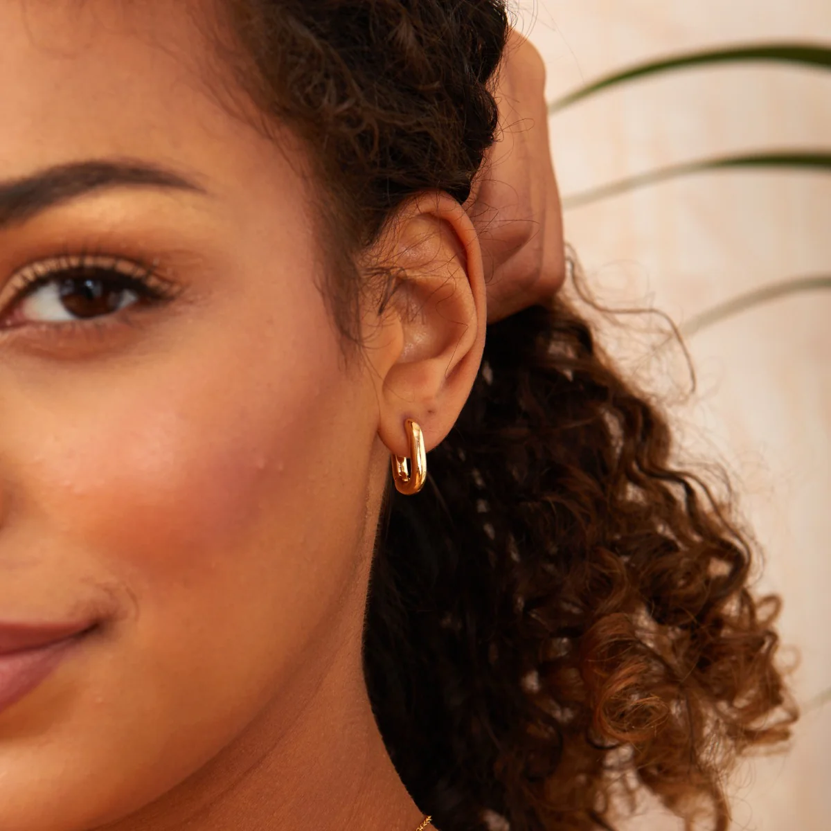 Coco Gold Hoop Earrings - Image 3