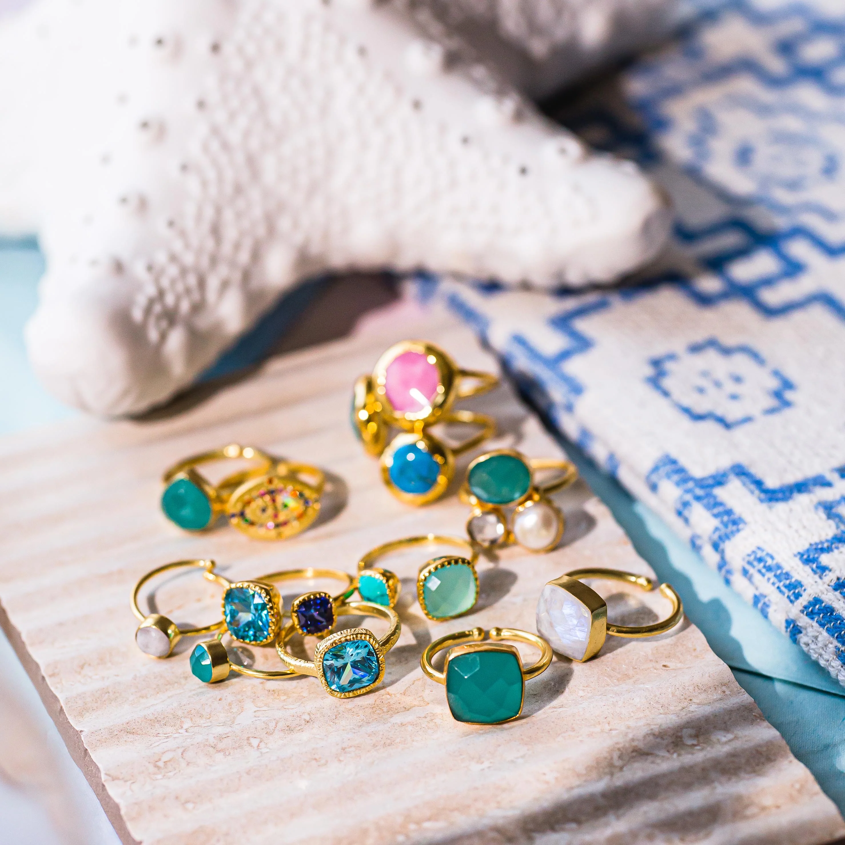 Darcy Aqua Chalcedony Ring - Image 3