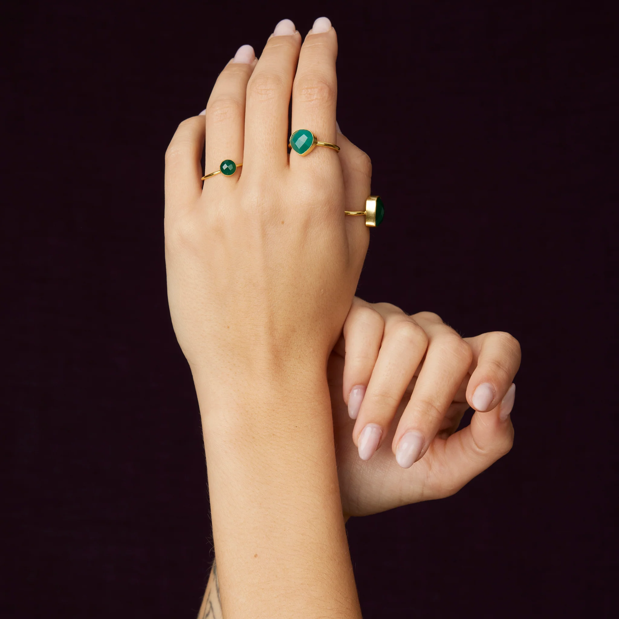 Dotty Green Onyx Ring - Image 5