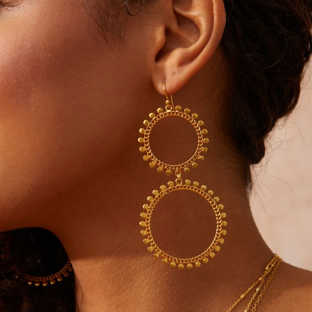 Double Sunray Earrings - Image 5