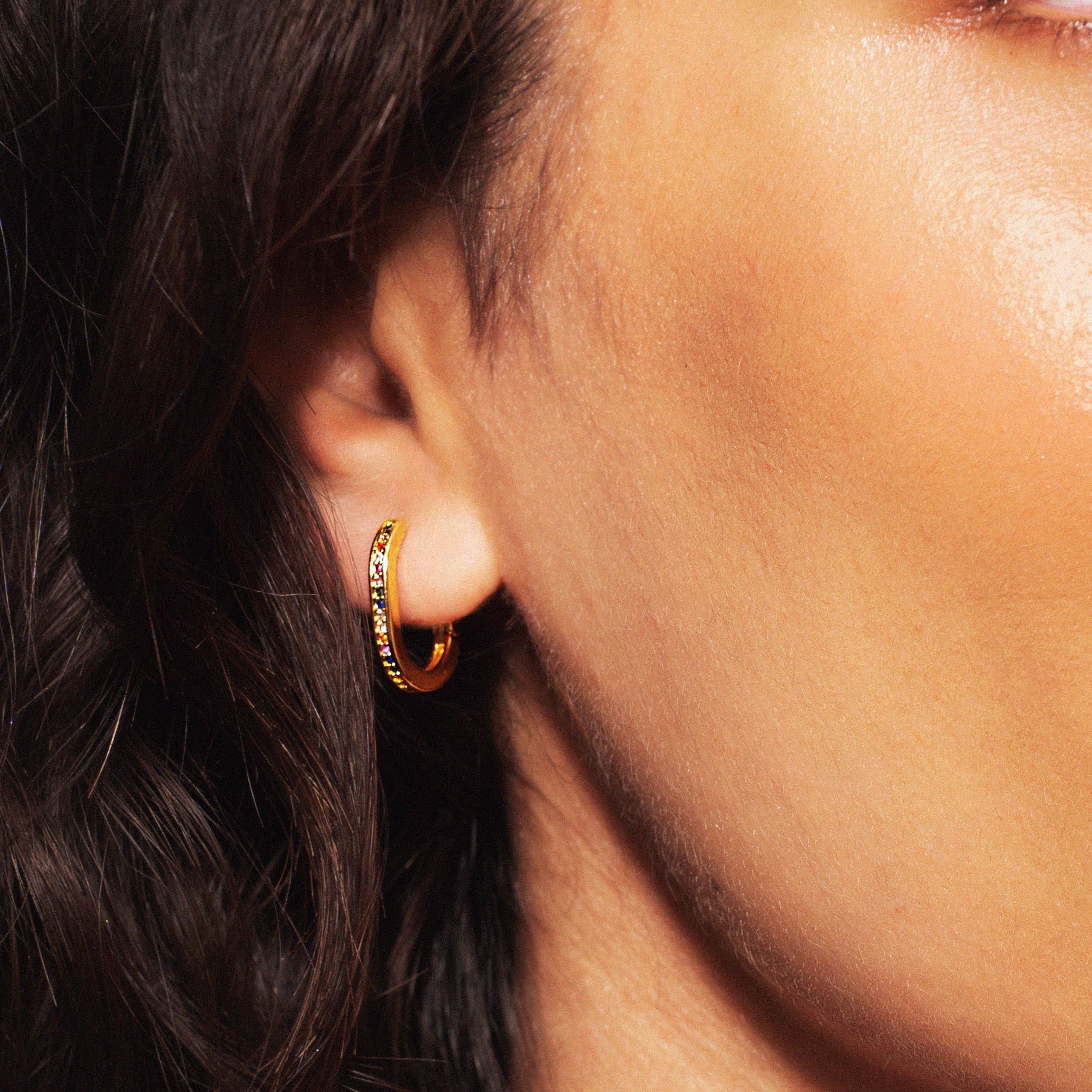 Ellie Rainbow Hoop Earrings - Image 3