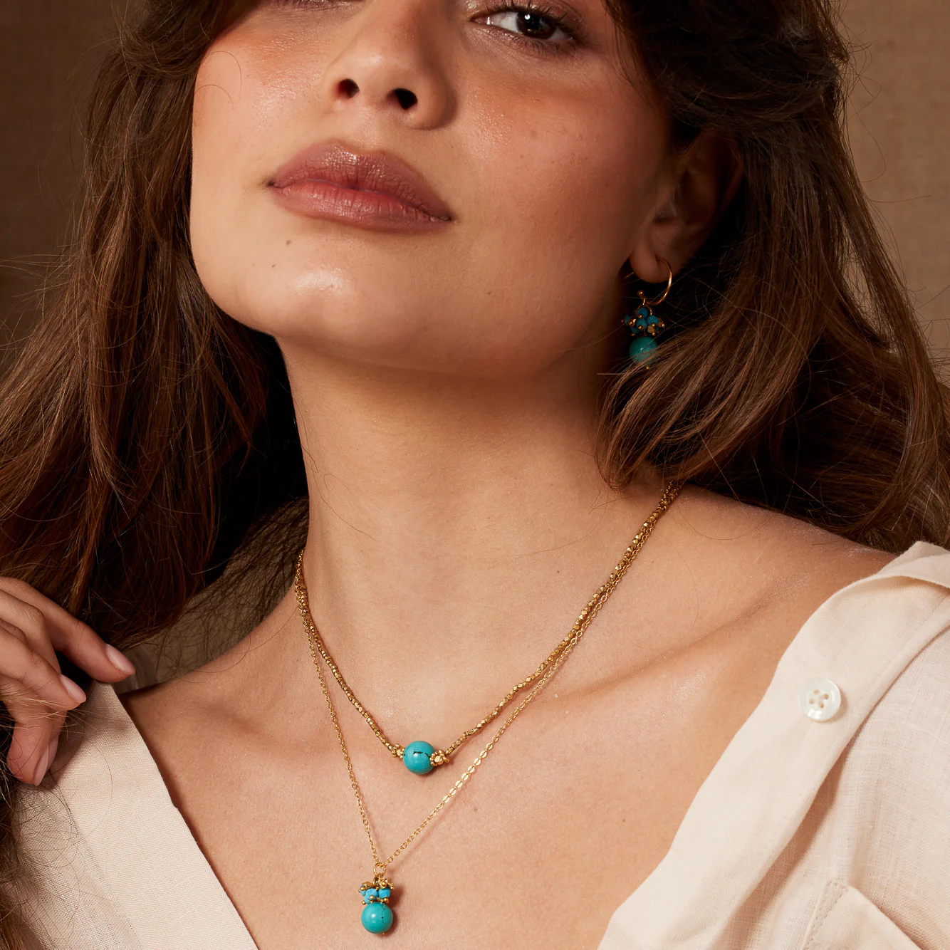 Hollie Necklace Turquoise - Image 3