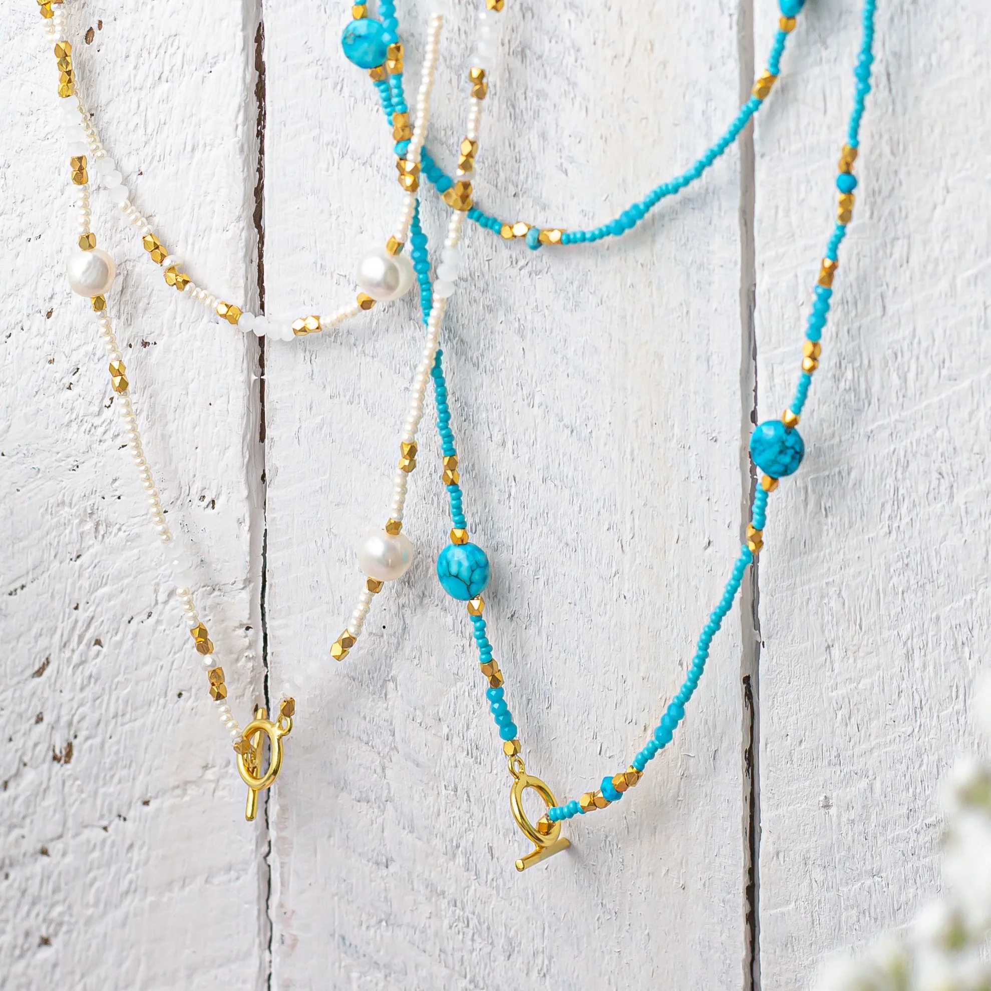 Kiara Long Necklace Turquoise - Image 3