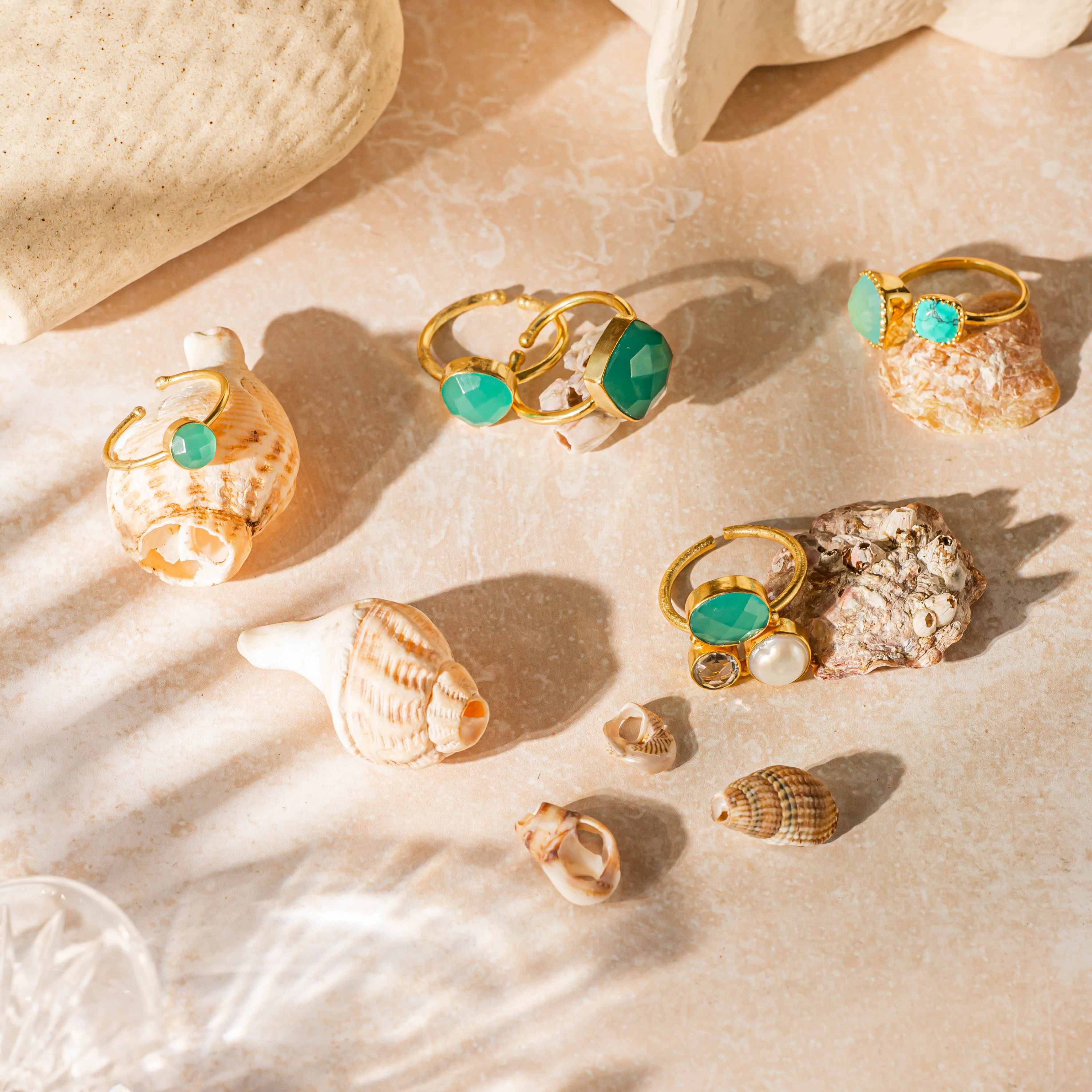 Dotty Aqua Chalcedony Ring - Image 3