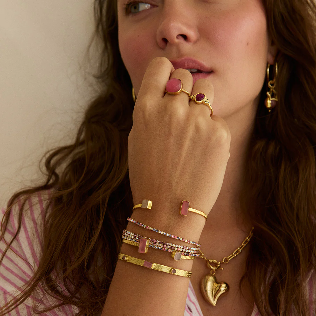 Naples Ruby Stacking Ring Set - Image 3