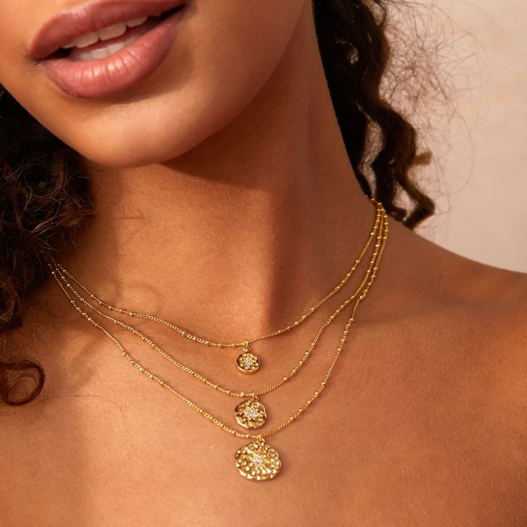 Roma Gold Coin Layer Necklace - Image 5
