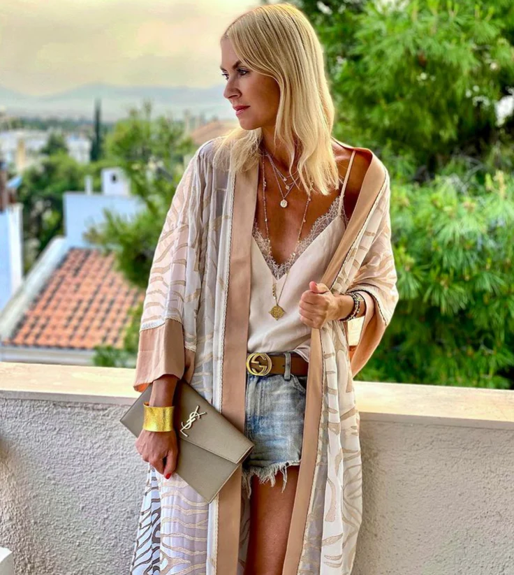 Santorini Long Gold Necklace - Image 3