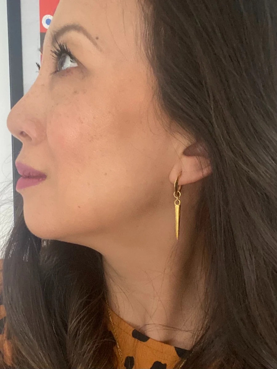 Ziggy Gold Mini Hoop Earrings - Image 5